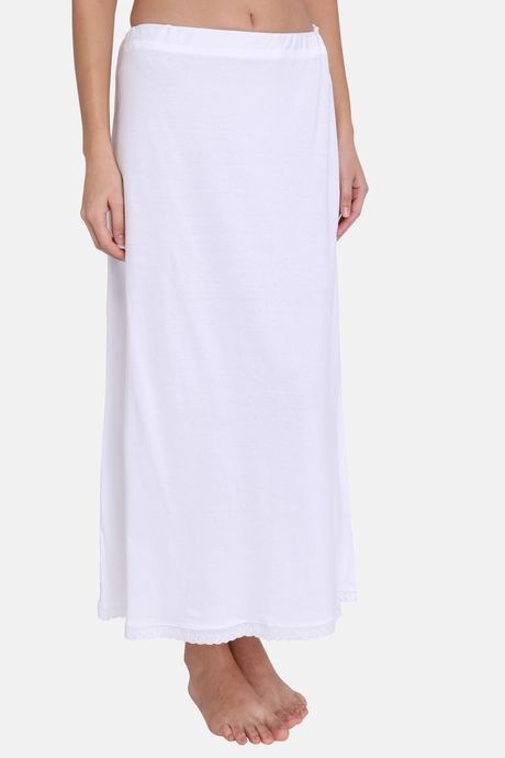 Red Rose Cotton Layering Skirt -White — image 6