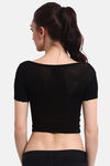 Red Rose Viscose Camisole - Black — thumbnail 2