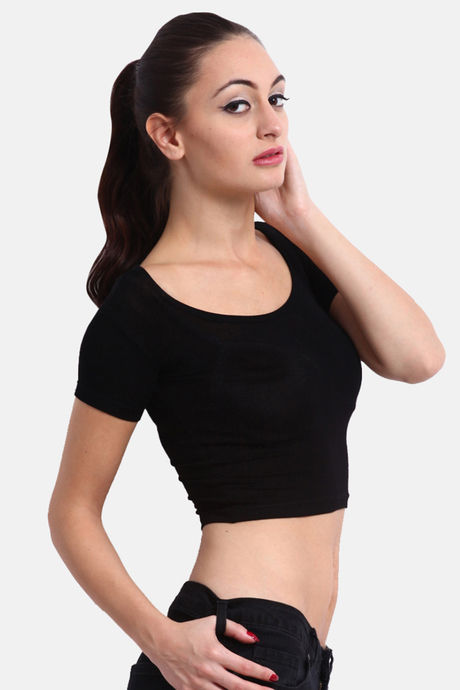 Red Rose Viscose Camisole - Black — image 3