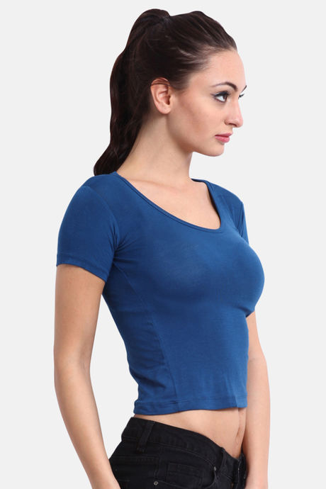 Red Rose Viscose Camisole - Blue — image 3