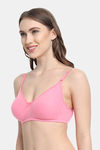 VStar Double Layered Non Wired Medium Coverage Super Support Bra - Crisp Pink — thumbnail 2