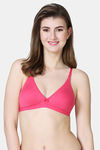 VStar Double Layered Non Wired Medium Coverage Super Support Bra - Hot Pink Melange — thumbnail 1