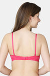 VStar Double Layered Non Wired Medium Coverage Super Support Bra - Hot Pink Melange — thumbnail 3