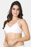 VStar Single Layered Non Wired Medium Coverage Super Support Bra - White — thumbnail 2