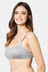 VStar Double Layered Non Wired Full Coverage Cami Bra - Cool Grey — thumbnail 2