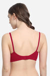 VStar Double Layered Non Wired Medium Coverage Super Support Bra - Dark Red — thumbnail 3