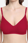 VStar Double Layered Non Wired Medium Coverage Super Support Bra - Dark Red — thumbnail 4