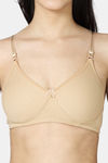 VStar Double Layered Non Wired Medium Coverage Super Support Bra - Beige Skin — thumbnail 4