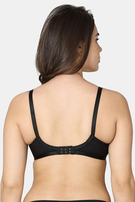VStar Double Layered Non Wired Medium Coverage Maternity / Nursing Bra - Black — image 3