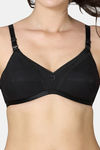 VStar Double Layered Non Wired Medium Coverage Maternity / Nursing Bra - Black — thumbnail 4