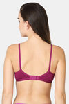 VStar Double Layered Non Wired Medium Coverage Sleep Bra - Wine — thumbnail 3