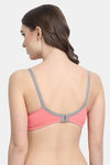 VStar Double Layered Non Wired Medium Coverage Super Support Bra - Rose — thumbnail 3