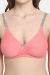VStar Double Layered Non Wired Medium Coverage Super Support Bra - Rose — thumbnail 4