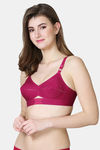 VStar Single Layered Non Wired Medium Coverage Super Support Bra - Magenta — thumbnail 2