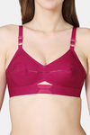 VStar Single Layered Non Wired Medium Coverage Super Support Bra - Magenta — thumbnail 4