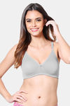 VStar Double Layered Non Wired Full Coverage Super Support Bra - Cool Grey — thumbnail 1