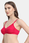 VStar Double Layered Non Wired Medium Coverage Super Support Bra - Bright Rose — thumbnail 2