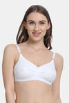 VStar Single Layered Non Wired Medium Coverage Super Support Bra - White — thumbnail 1