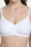 VStar Single Layered Non Wired Medium Coverage Super Support Bra - White — thumbnail 4