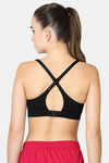 Vstar Cotton Padded Sports Bra - Black — thumbnail 3