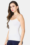 Vstar Cotton Elastane Camisole - White — thumbnail 2