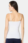 Vstar Cotton Elastane Camisole - White — thumbnail 3