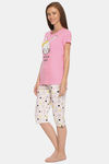 Twin Birds Cotton Capris Set - Pink — thumbnail 2