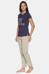 Twin Birds Cotton Pyjama Set - Purple — thumbnail 2