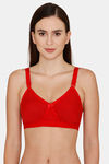 Rozerra Double Layered Non-Wired Medium Coverage T-Shirt Bra - Red — thumbnail 1