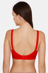 Rozerra Double Layered Non-Wired Medium Coverage T-Shirt Bra - Red — thumbnail 3