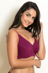 Zivame Basics Double Layered Non Wired Full Coverage Bra - Purple Potion — thumbnail 2