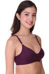 Sona Double Layered Non Wired 3/4th Coverage Sag Lift Bra - Wine — thumbnail 3