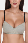 Sona Padded Non Wired 3/4th Coverage Sag Lift Bra - Grey — thumbnail 5