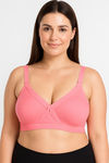 Sona Double Layered Non Wired Medium Coverage Sag Lift Bra - Coral — thumbnail 1