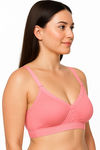 Sona Double Layered Non Wired Medium Coverage Sag Lift Bra - Coral — thumbnail 4