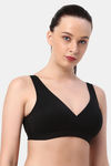 Soie Non-Wired Removable Padded Full Coverage Beginners Bra  - Black — thumbnail 2