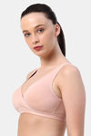 Soie Non-Wired Removable Padded Full Coverage Beginners Bra  - Mystical Rose — thumbnail 3
