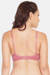 Soie Medium Coverage Padded Non-Wired Satin Panelled T-Shirt Bra - Nutmeg — thumbnail 3