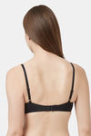 Soie Medium Coverage Padded Non-Wired T-Shirt Bra - Black — thumbnail 4
