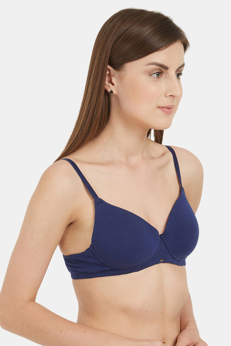 Soie Medium Coverage Padded Non-Wired T-Shirt Bra - Navy — image 2