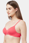 Soie Medium Coverage Padded Non-Wired T-Shirt Bra - Rose — thumbnail 3