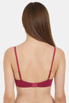 Soie Medium Coverage Padded Non-Wired T-Shirt Bra - Wine — thumbnail 3