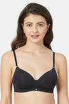 Soie Medium Coverage Padded Non-Wired T-Shirt Bra - Black — thumbnail 1