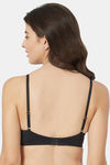 Soie Medium Coverage Padded Non-Wired T-Shirt Bra - Black — thumbnail 4