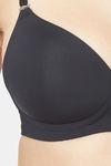 Soie Medium Coverage Padded Non-Wired T-Shirt Bra - Black — thumbnail 7