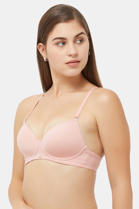 Soie Medium Coverage Padded Non-Wired T-Shirt Bra - Blush — image 3