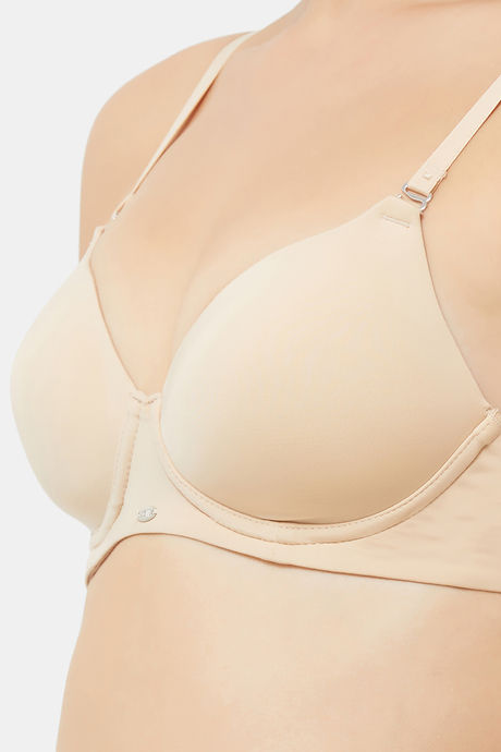 Soie Medium Coverage Padded Non-Wired T-Shirt Bra - Nude — image 7