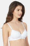 Soie Medium Coverage Padded Non-Wired T-Shirt Bra - White — thumbnail 2