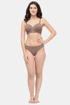 Soie Full Coverage, Padded, Non-Wired Seamless Bra - Bark — thumbnail 4