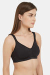 Soie Double Layered Non Wired Full Coverage Minimiser Bra - Black — thumbnail 2